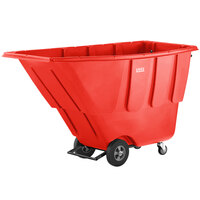 Lavex 1 Cubic Yard Red Light-Duty Tilt Truck / Trash Cart (850 lb. Capacity)