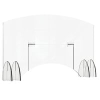Rosseto AG013 Avant Guarde 48 inch x 28 inch Acrylic Sneeze Guard with Pass-Through Door