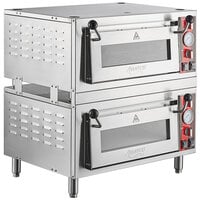 Avantco DPO-2S Double Deck Countertop Pizza/Bakery Oven with Two Independent Chambers; (2) 1700W, 120V