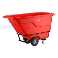 Lavex 0.5 Cubic Yard Red Heavy-Duty Tilt Truck / Trash Cart (850 lb. Capacity)