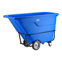 Lavex 1 Cubic Yard Blue Heavy-Duty Tilt Truck / Trash Cart (2100 lb. Capacity)