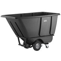 Lavex 0.5 Cubic Yard Black Heavy-Duty Tilt Truck / Trash Cart (850 lb. Capacity)