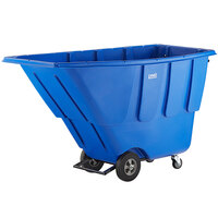 Lavex Industrial 1 Cubic Yard Blue Heavy-Duty Tilt Truck / Trash Cart (850 lb. Capacity)