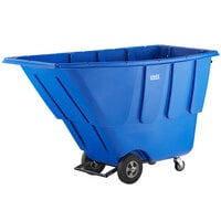 Lavex 1 Cubic Yard Blue Light-Duty Tilt Truck / Trash Cart (850 lb. Capacity)