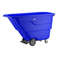 Lavex 1 Cubic Yard Blue Light-Duty Tilt Truck / Trash Cart (850 lb. Capacity)