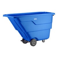 Lavex 1 Cubic Yard Blue Tilt Truck / Trash Cart (600 lb. Capacity)