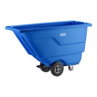 Lavex 0.5 Cubic Yard Blue Tilt Truck / Trash Cart (300 lb. Capacity)