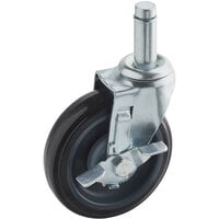 Regency Replacement 5 inch Polyurethane Shelving Stem Caster with Brake