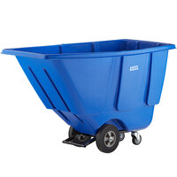 Lavex 0.5 Cubic Yard Blue Tilt Truck / Trash Cart (450 lb. Capacity)