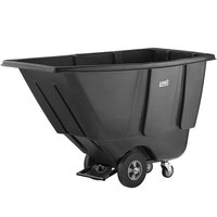 Lavex Industrial 0.5 Cubic Yard Black Tilt Truck / Trash Cart (450 lb. Capacity)