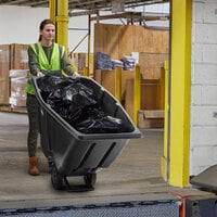 Lavex 0.5 Cubic Yard Black Tilt Truck / Trash Cart (450 lb. Capacity)