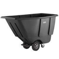 Lavex 0.5 Cubic Yard Black Tilt Truck / Trash Cart (300 lb. Capacity)
