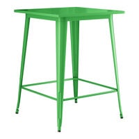 Lancaster Table & Seating Alloy Series 32 inch x 32 inch Green Bar Height Outdoor Table