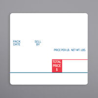 Digi 1539 60 mm x 55 mm White Pre-Printed Equivalent Scale Label Roll - 15/Case