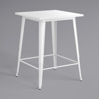 Lancaster Table & Seating Alloy Series 32 inch x 32 inch White Outdoor Bar Height Table