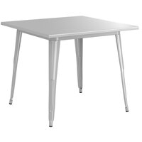 Lancaster Table & Seating Alloy Series 36" x 36" Silver Standard Height Outdoor Table