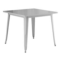 Lancaster Table & Seating Alloy Series 36" x 36" Silver Standard Height Outdoor Table