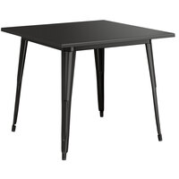 Lancaster Table & Seating Alloy Series 36" x 36" Black Dining Height Outdoor Table
