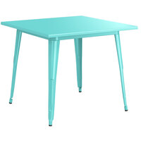 Lancaster Table & Seating Alloy Series 36 inch x 36 inch Seafoam Dining Height Outdoor Table