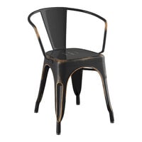Lancaster Table & Seating Alloy Series Distressed Copper Outdoor Arm Chair