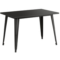 Lancaster Table & Seating Alloy Series 48 inch x 30 inch Black Dining Height Outdoor Table