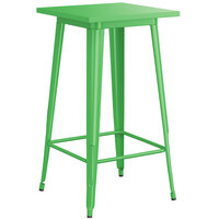 Lancaster Table & Seating Alloy Series 24" x 24" Green Bar Height Outdoor Table