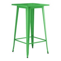 Lancaster Table & Seating Alloy Series 24" x 24" Jade Green Bar Height Outdoor Table