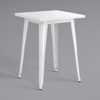 Lancaster Table & Seating Alloy Series 24" x 24" White Dining Height Outdoor Table