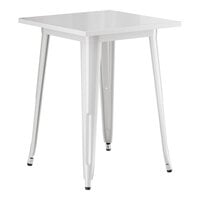 Lancaster Table & Seating Alloy Series 24" x 24" White Standard Height Outdoor Table