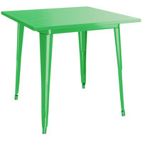 Lancaster Table & Seating Alloy Series 32 inch x 32 inch Green Dining Height Outdoor Table