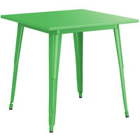 Lancaster Table & Seating Alloy Series 32" x 32" Green Standard Height Outdoor Table