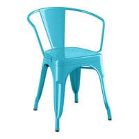 Lancaster Table & Seating Alloy Series Arctic Blue Outdoor Arm Chair