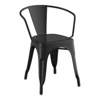 Lancaster Table & Seating Alloy Series Black Outdoor Arm Chair
