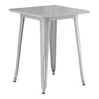Lancaster Table & Seating Alloy Series 24 inch x 24 inch Silver Standard Height Outdoor Table