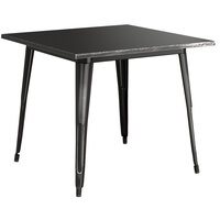 Lancaster Table & Seating Alloy Series 36 inch x 36 inch Distressed Black Dining Height Outdoor Table
