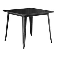Lancaster Table & Seating Alloy Series 36" x 36" Distressed Onyx Black Standard Height Outdoor Table