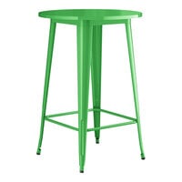 Lancaster Table & Seating Alloy Series 30" Round Green Bar Height Outdoor Table
