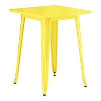 Lancaster Table & Seating Alloy Series 24" x 24" Yellow Standard Height Outdoor Table