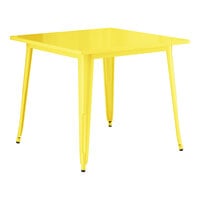 Lancaster Table & Seating Alloy Series 36" x 36" Citrine Yellow Standard Height Outdoor Table