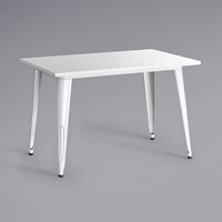 Lancaster Table & Seating Alloy Series 48 inch x 30 inch White Dining Height Outdoor Table
