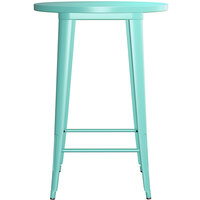 Lancaster Table & Seating Alloy Series 30 inch Round Seafoam Outdoor Bar Height Table