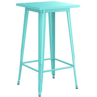 Lancaster Table & Seating Alloy Series 24 inch x 24 inch Seafoam Outdoor Bar Height Table