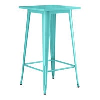 Lancaster Table & Seating Alloy Series 24" x 24" Seafoam Bar Height Outdoor Table