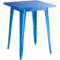 Lancaster Table & Seating Alloy Series 24" x 24" Blue Dining Height Outdoor Table