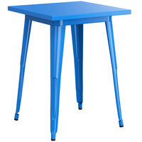Lancaster Table & Seating Alloy Series 24 inch x 24 inch Blue Dining Height Outdoor Table