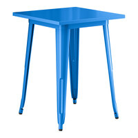 Lancaster Table & Seating Alloy Series 24 inch x 24 inch Blue Standard Height Outdoor Table