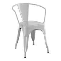 Lancaster Table & Seating Alloy Series Silver Outdoor Arm Chair
