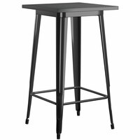 Lancaster Table & Seating Alloy Series 24 inch x 24 inch Black Outdoor Bar Height Table