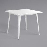 Lancaster Table & Seating Alloy Series 36" x 36" White Dining Height Outdoor Table