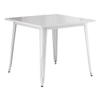 Lancaster Table & Seating Alloy Series 36 inch x 36 inch Pearl White Standard Height Outdoor Table
